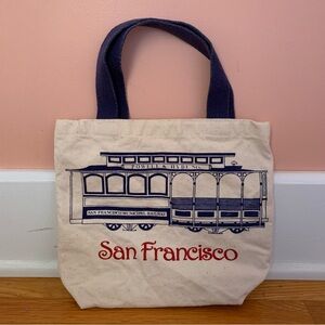 Vintage San Francisco Shopping Bag Cotton Canvas Tote Souvenier Bag Travel VTG